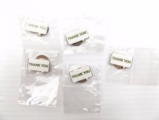 Lot of 5 Quality Thank You Magnetic Lapel Pin 7/8  x 1/2  