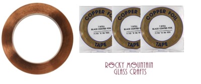 3 Packs 7/32'' BLACK BACK EDCO Copper Foil Tape For Stained Glass 36 yards 1mil