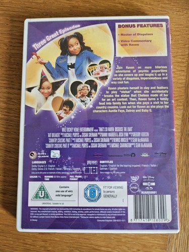DISNEYS THAT'S SO RAVEN DISGUISE THE LIMIT DVD KIDS 3 EPISODES DISNEY - Picture 2 of 2