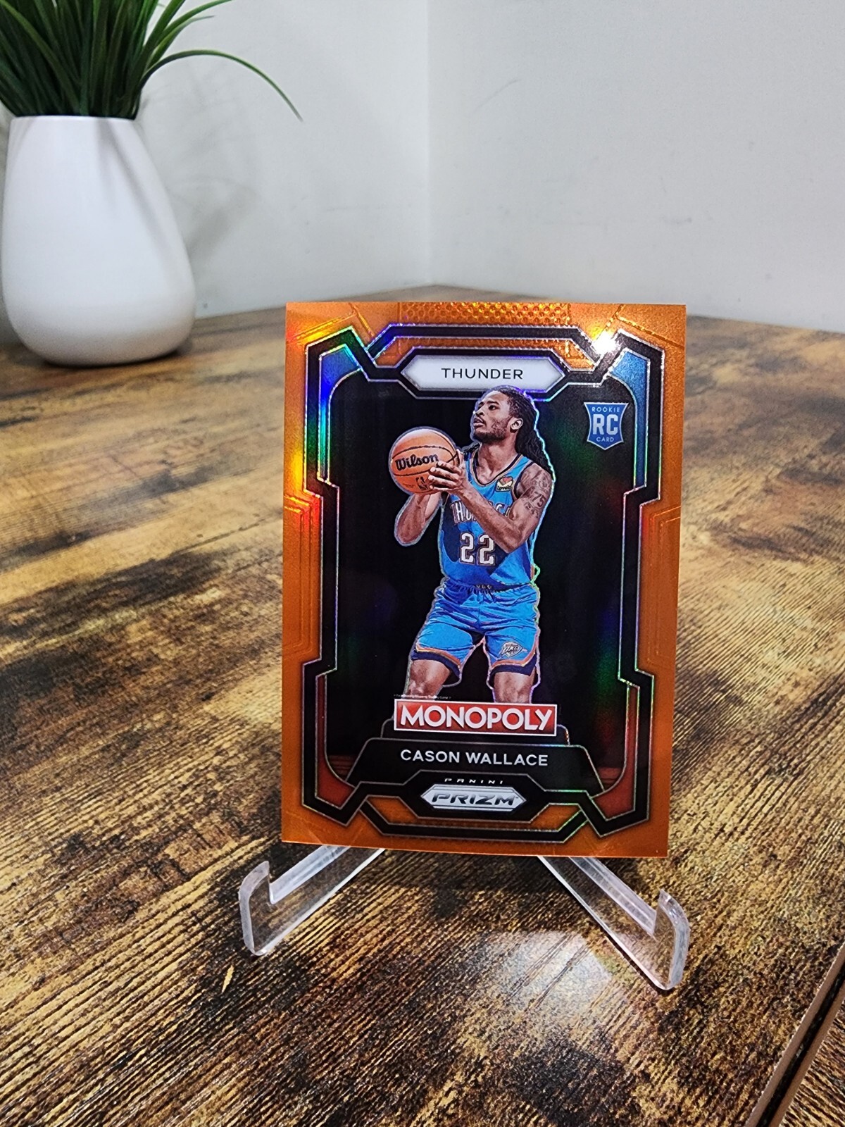 Cason Wallace 2023 Panini Prizm Monopoly 103/124 Orange Rookie #63 OKC Thunder