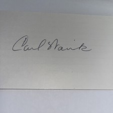 Carl Warwick 1961 Los Angeles Dodgers Signed 3x5 index Card