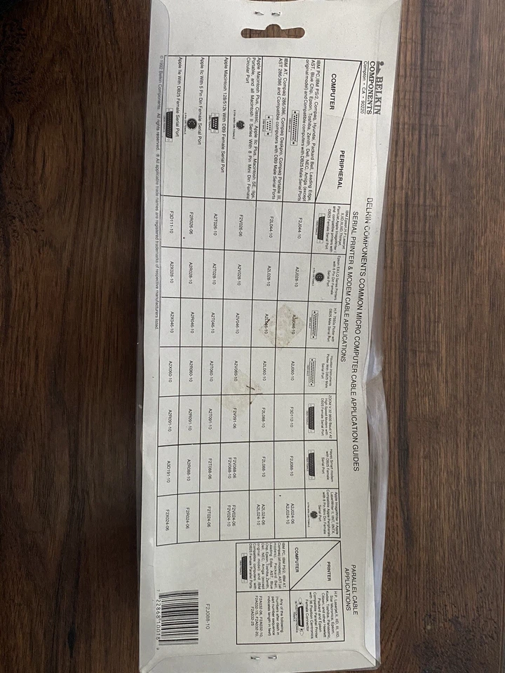BELKIN 10' IBM PC & PS/2 TO HAYES MODEM CABLE DB25 FEMALE/DB25 MALE - Image 2 of 2