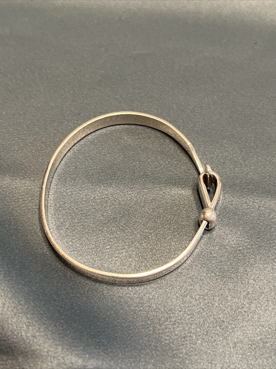 VINTAGE STERLING SILVER MODERNIST BRACELET FINE QUALITY SECURE