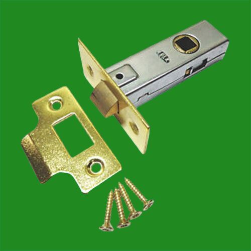 8x 78mm 3" Inch Brass Plated Internal Sprung Catch Tubular Mortice Door Latch