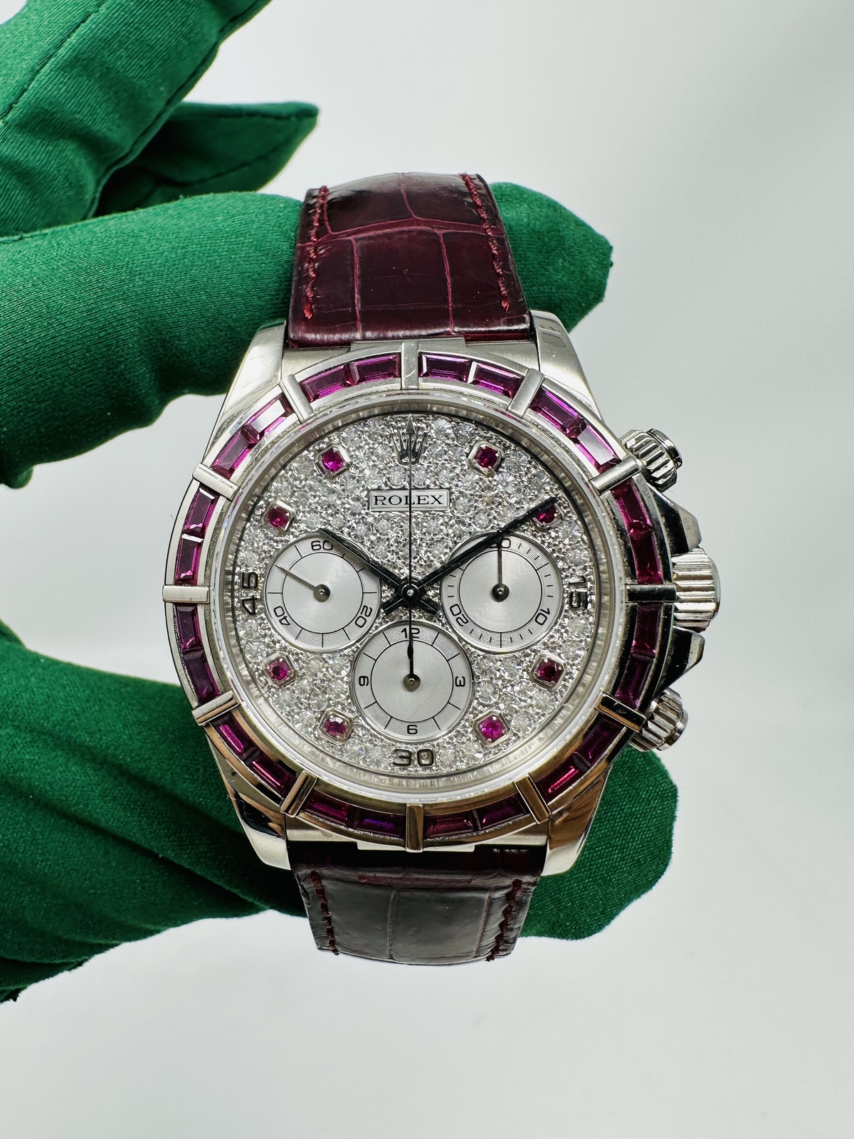 Rolex Daytona 16589 Zenith Ruby Bezel & Pave Diamond Dial Limited 1 of ...
