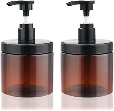 Pump Bottle Dispenser Shampoo and Conditioner Dispenser 2 Pack 16.9Oz/500Ml Wide