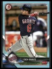 Zack Granite #9 2018 Bowman Sky Blue 339/499 Rookie
