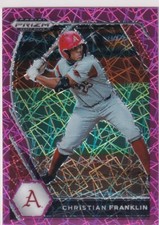 2021 PRIZMS PINK VELOCITY ROOKIE CHRISTIAN FRANKLIN PRIZM PARALLELS NK1885