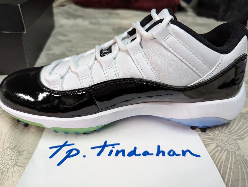Nike Air Jordan XI 11 Low Golf Concord Blanco Negro AQ0963-101 Talla 10 Foto 3 de 4