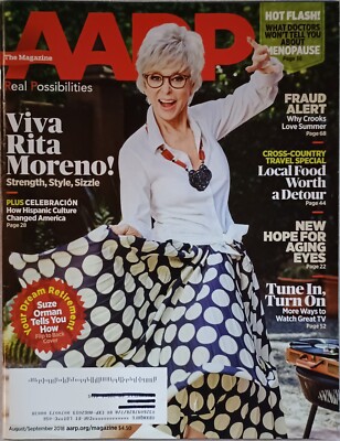 AARP The Magazine August/September 2018 Rita Moreno cover