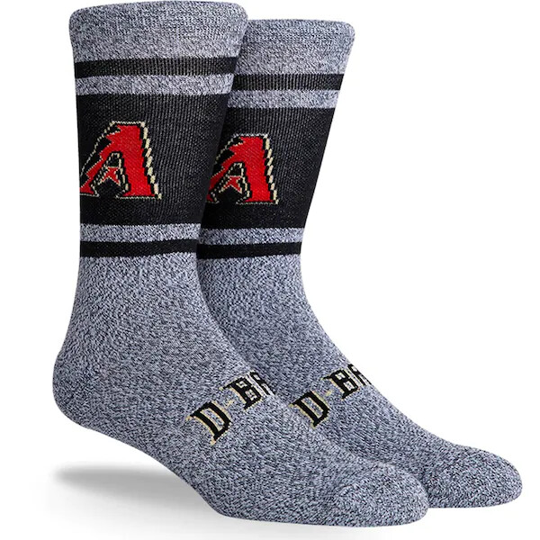 NEW! Arizona Diamondbacks Varsity Crew Socks Mens Large Fits Size 6-12 ...
