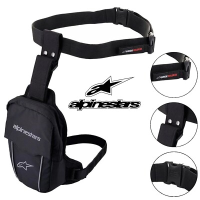 Alpinestars Access wasserdichte Motorrad Beintasche Oberschenkel schwarz Pack verstellbar