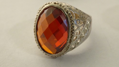 Lot of Two Mix Sizes Antique/ Vintage Silver Tone Rings/Size8 &7.5 - Picture 3 of 4