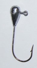 Tapered Tube Jigs, Unpainted Body, Eagle Claw 413 Cad/Tin Jig Hook, 15 Per Pack