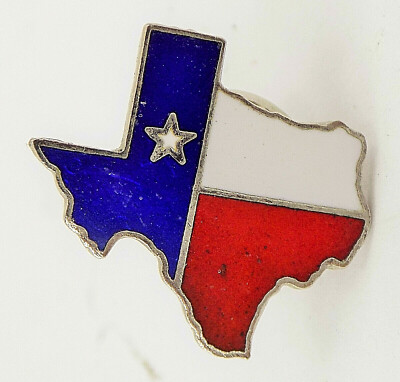 TIE TACK / Texas Map / Lapel PIN / USA STATE / TRICOLOR / COLLECTIBLE / GIFT