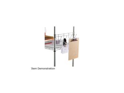 Alera SW59HB418SR Hook Bars For Wire Shelving, 4 Hooks, 18'' Deep, Silver, 2 Bars