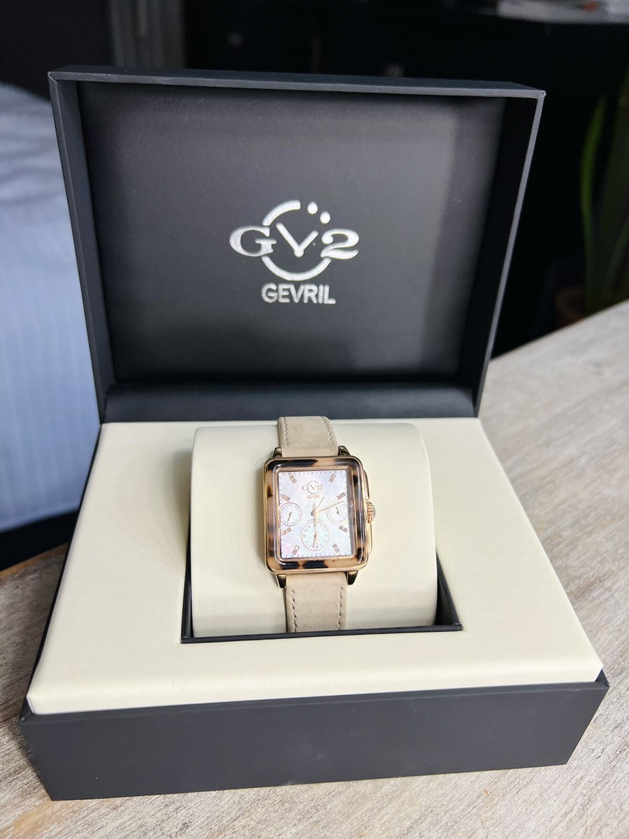 NWT Gv2 By Gevril Bari Tortoise Mother of Pearl Dial Ladies Watch GV2 Bari Tortoise Diamond - Gevril main image 4