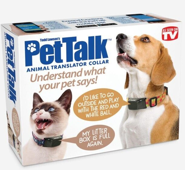 Prank PET TALK fake Gag Funny PARODY Gift Box dog cat collar Joke