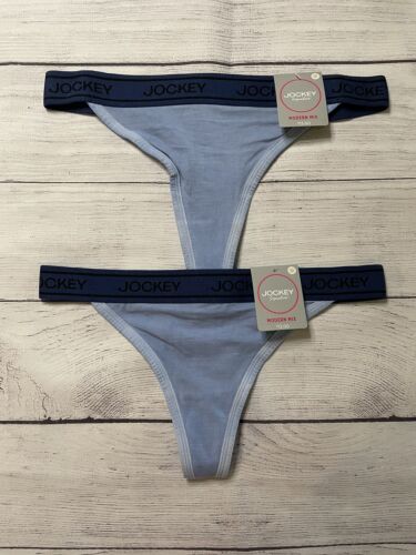 NWT 2 Jockey Signature Modern Mix String Thong Panty Size L - Picture 1 of 3