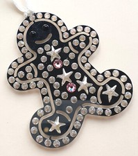 Swarovski Gingerbread Man Gingerbread Man Gift Ornament 7602 Metal + Crystal Chatons