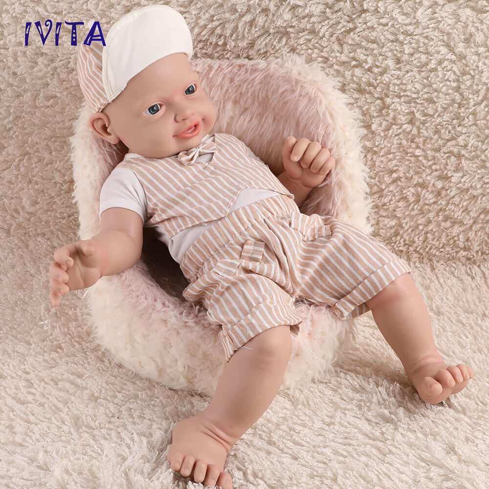 Boneca reborn boy alive baby full silicone dolls toys 23 57cm white skin  hair rooted bebe