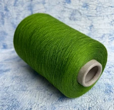 Linen lace yarn on cone, 100% Linen Green 2600m/100g, per 100g