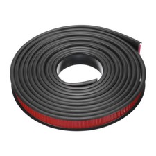 U-Shape Edge Banding, 9.8Ft x 15mm TPE Self-Adhesive Veneer Edge Trim Black