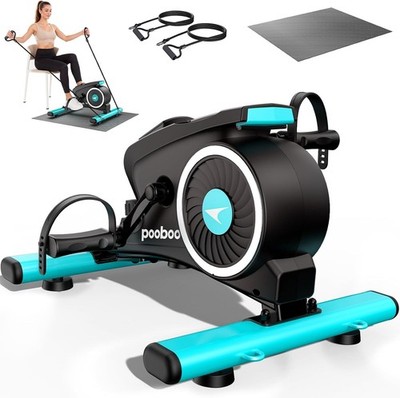 Under Desk Bike Pedal Exerciser 16 Magnetic Mini Exercise Bike Arm Leg Workout