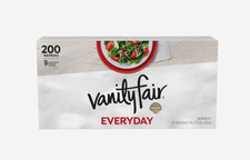 Vanity Fair Everyday Paper Napkins, 200 Count, Disposable Napkins Made