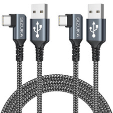 Cavo USB C Lungo [2Pezzi 3M] 3.1A Cavo USB Tipo C 90 Gradi Nylon Cavo USB Type-C