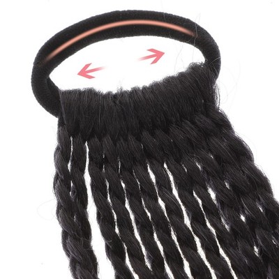  Geflochtene Haargummi Haarfarben-extensions Für Mädchen Haargebiete