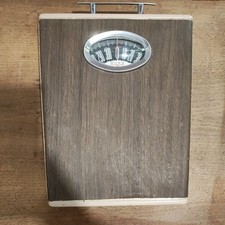 Vintage Borg Bathroom Scale Brown Works - 300 Lb Limit. Some Rust See Pics