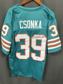 Larry Csonka HOF Signed Miami Dolphins Football Jersey AUTO PSA Sz XL