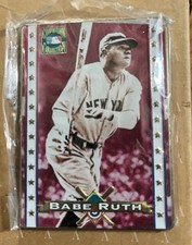 Babe Ruth 5 Metal Baseball Card Set.