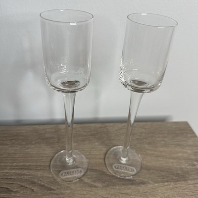 Two Pallini Tall Stem Cordial Liqueur Glasses 7  Tall, 2.5  Digestif Grappa