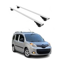 DachträGer GrundträGer FüR Renault Kangoo Mk2 2007-2021 75Kg Stahl Silber 2 Tlg