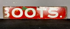 Vintage Enamel Shop BOOTS Advertising Sign,