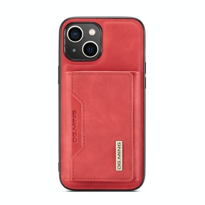Ledertasche DG.MING M2 Series 3-Fold Card Bag iPhone 14 Rot