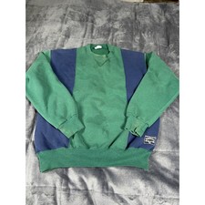 Vintage Russell Athletic Colorblock Sweatshirt Mens SZ M Green Navy Made in USA