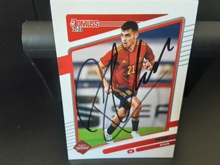 PEDRI SPAIN Hand Signed Panini WORLD CUP 2022 Football trade card