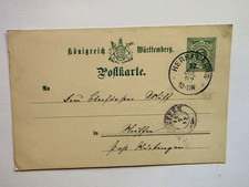 K&ouml;nigreich W&uuml;rttemberg Ganzsachen Belege 4 St&uuml;ck. Los 142529