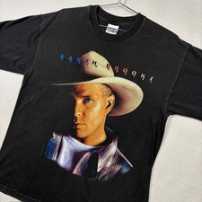 Vintage Garth Brooks Fresh Horses Shirt Men Large Black Tour 90s Distressed