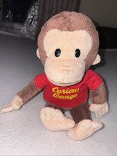 Curious George Plush Stuffed Animal Red Shirt Universal Studios 11  