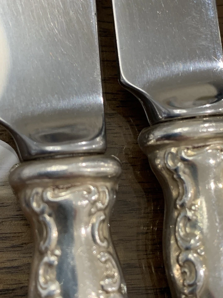 Cuchillo de plata esterlina Louis XV de Whiting-Gorham nuevo francés HH WS 9" juego de 8 Foto 4 de 4