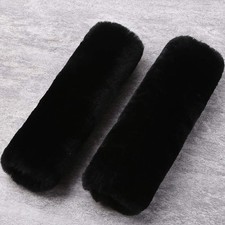 OGLAND Authentic Sheepskin Car Seat Belt Pad,2 Pack Soft Seat Belt Cover for ...