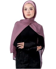 Modal Cotton Hijab Scarf for Women with Undercap Set, Dusty Rose