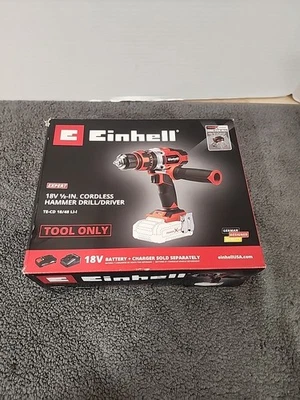 Einhell Cordless Hammer Drill Driver 18v Tool Only TE-CD