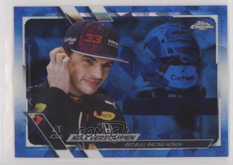 2021 Topps Chrome Sapphire Formula 1 F1 Racers Max Verstappen #43 0w6m