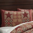 Rustic King Sham Tan Patchwork Dawson Star Cotton Hand Bedroom Decor VHC Brands