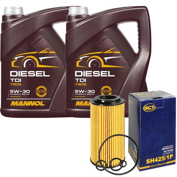 SCT Inspektionspaket 10L Mannol TDI 5W-30 FüR Mercedes C-Klasse T-Model S204-image